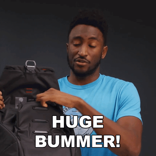 Guy Bag Huge Bummer GIF
