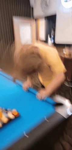 Guy Banging Head On Billiard Desk GIF