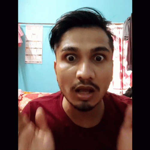 Guy Big Eyes Oh Wow GIF