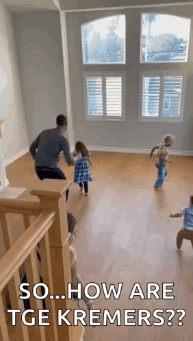 Guy Chasing Running Crazy Kids GIF