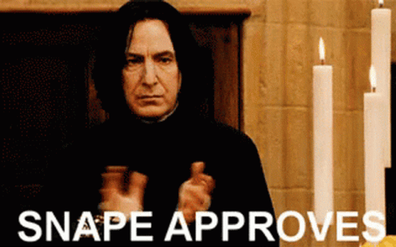 Guy Clap And Snape Approved GIF