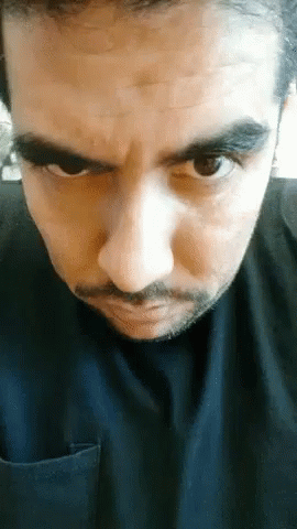 Guy Close Up Eye Brow Raise GIF