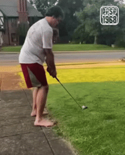 Guy Copying John Daly Golf Moves GIF