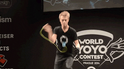Guy Doing Yo Yo Tricks On Stage GIF