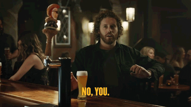 Guy Drinking Beer No U GIF