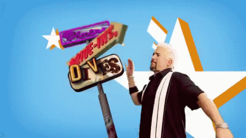 Guy Fieri Smack The Sign Road GIF