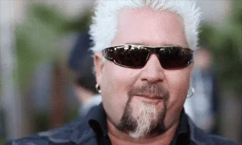 Guy Fieri Chewing Bubble Gum GIF