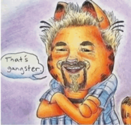 Guy Fieri Head In Garfield Body GIF
