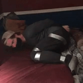 Guy Gagged And Bound With Duct Tape GIF