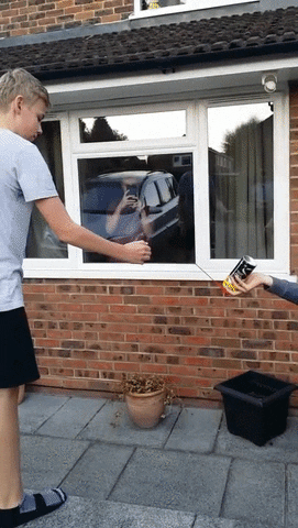 Guy Getting Flamethrower On Face GIF