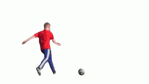 Guy Having Football Kickoff GIF