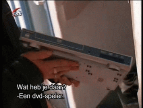 Guy Holding Dvd Player GIF