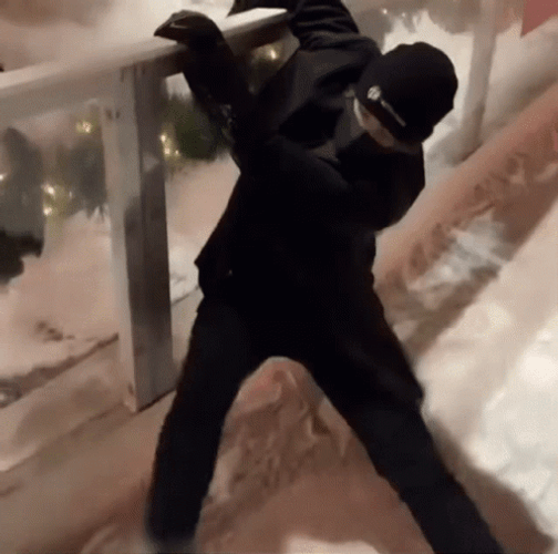 Guy Holding On Dear Life Ice Skating  GIF