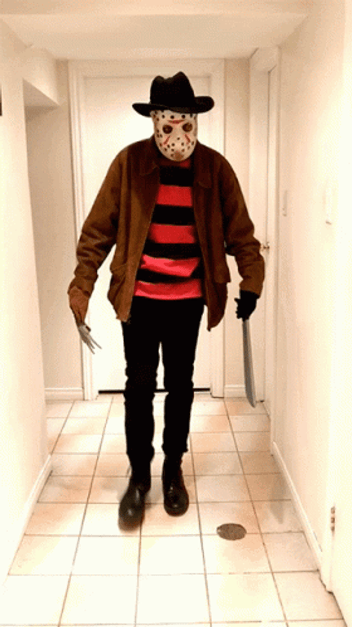 Guy In A Jason Costume GIF