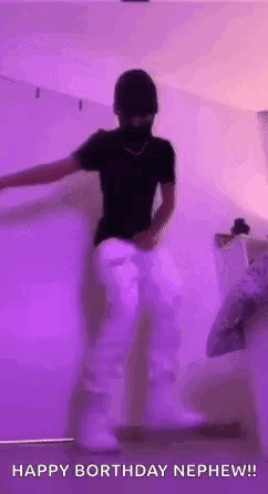 Guy In Bonnet Sturdy Dances Happy Borthday Nephew GIF
