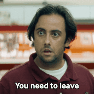 Guy In Maroon Shirt Angry You Need To Leave GIF