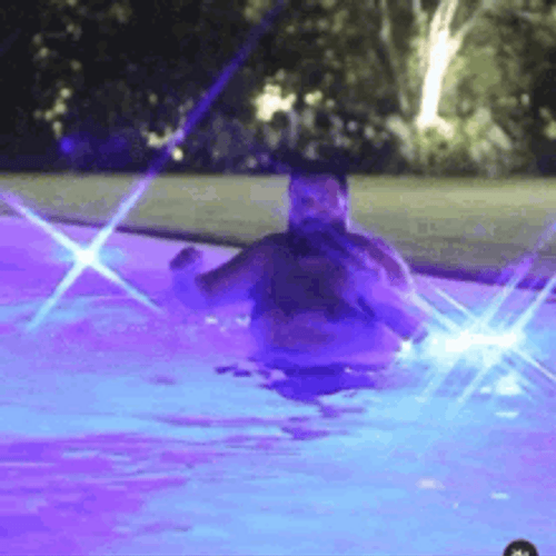 Guy In The Pool Celebration Dance GIF