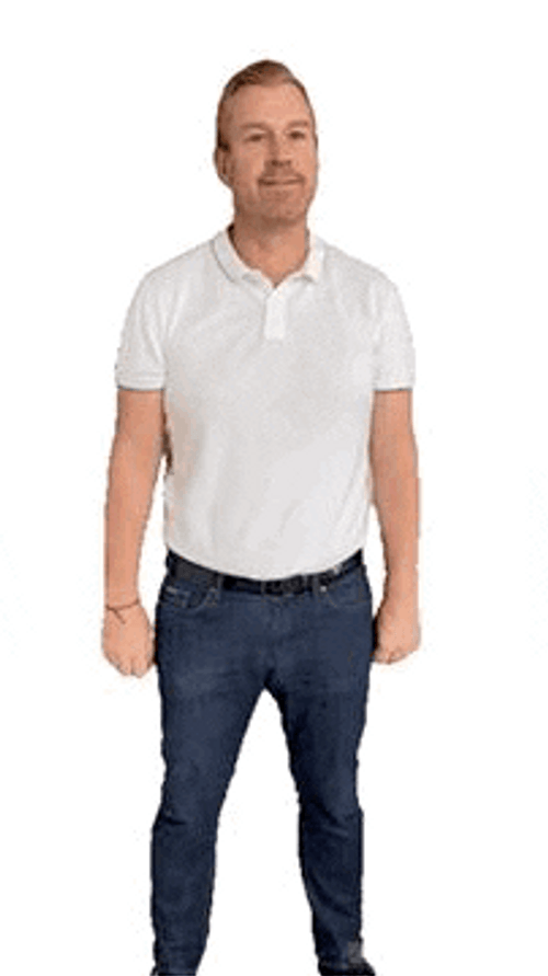 Guy In White Shirt Booo GIF