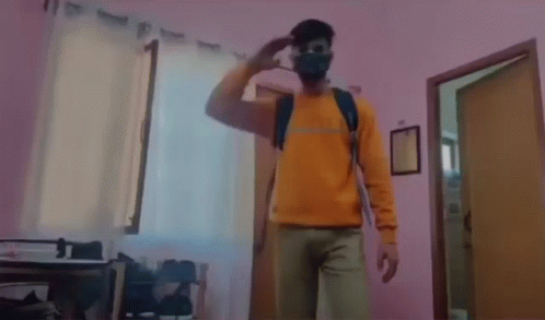 Guy Leaving Salute Meme GIF