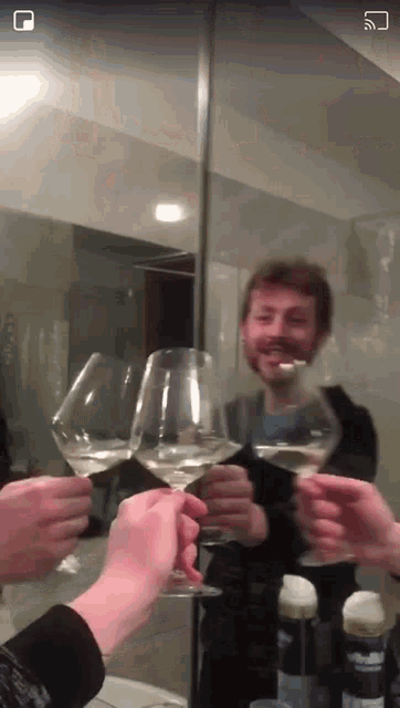 Guy Mirror Cheers GIF