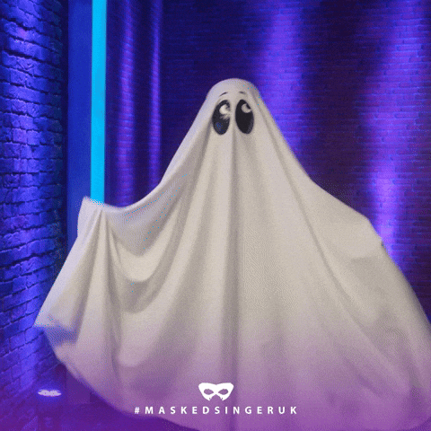 Guy On Casper Ghost Costume GIF