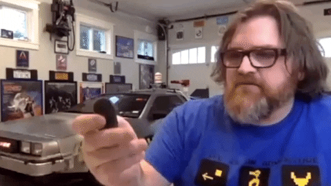 Guy Opening Delorean Doors With Remote GIF