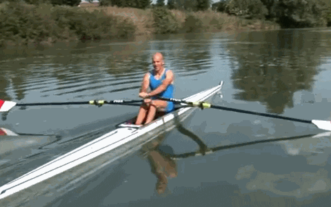 Guy Paddle Backwards Skiff GIF