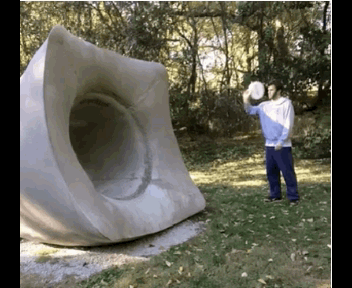Guy Playing Frisbee Alone GIF