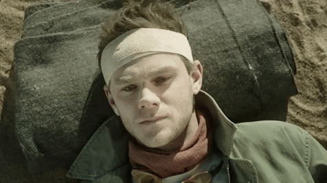 Guy Powdered White Face Looking Away GIF