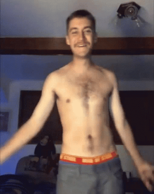 Guy Shouting Flexing Strong Body GIF