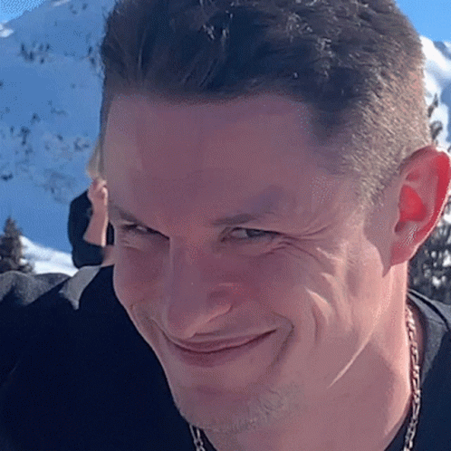 Guy Smiling Eye Brow Raise GIF