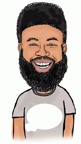 Guy Smiling With Hairy Beard GIF