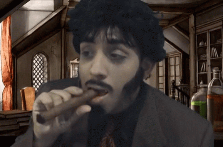 Guy Smoking Cigar GIF