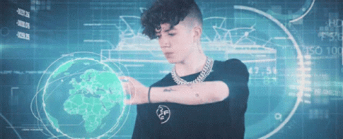 Guy Spinning The Globe GIF