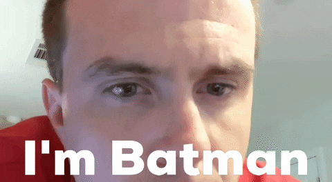 Guy Staring Then Yells Im Batman GIF