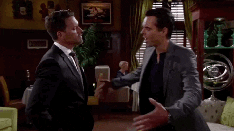 Guy Swerve When The Other Guy Wants Hug GIF