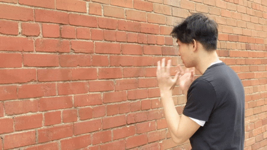 Guy Talking To The Wall GIF