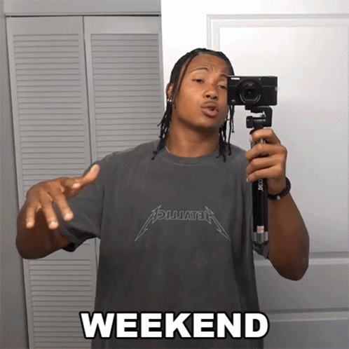 Guy Talks About 4 Day Weekend GIF