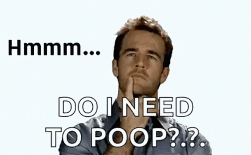 Guy Thinking If Gotta Poop Or Not GIF