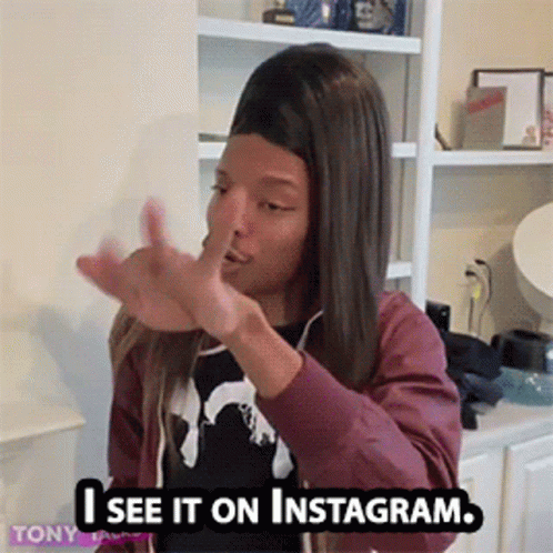 Guy Using Wig Instagram Meme GIF