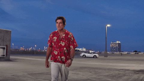 Guy Walking With Karate Kick GIF