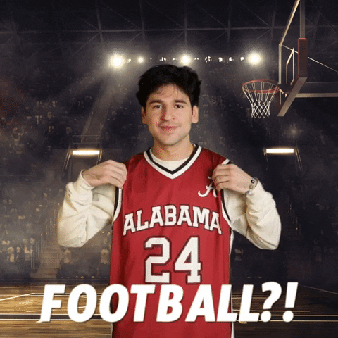 Guy Wearing Alabama Jersey Basketball School Football GIF
