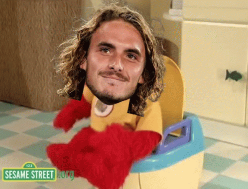 Guy With Elmo Dancing Character GIF