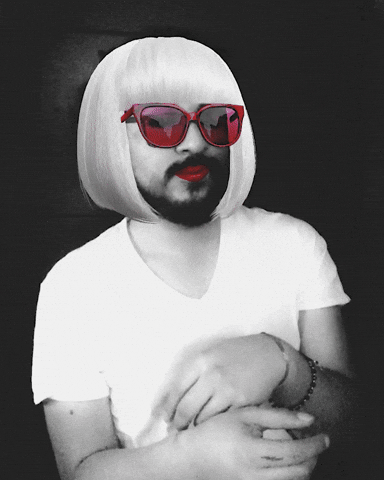 Guy With Wig Ya Wey Seriously GIF