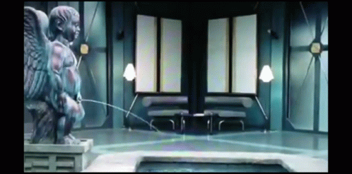 Guys Hides In The Statue And Pee GIF