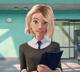Gwen Stacy Confused Frantic Reaction GIF