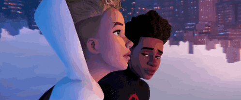 Gwen Stacy Spider Man Hanging Upside Down GIF