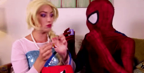 Gwen Stacy Spiderman Dating Parody GIF