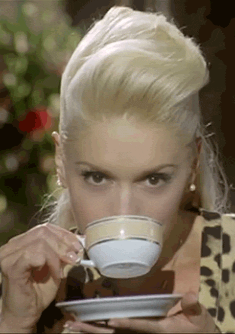 Gwen Stefani Sips Tea GIF