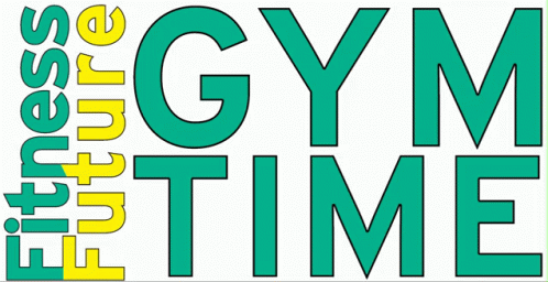 Gym Time Flashing Text Design GIF